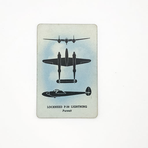 WW2 Airplane Identification Flash Card Lockheed P-38 Lightning Pursuit Spotting 2
