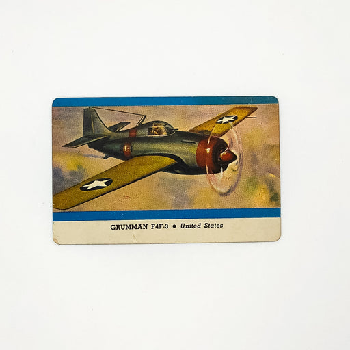 1940s Leaf Card-O Aeroplanes Card Grumman F4F-3 Series C United States WW2 2