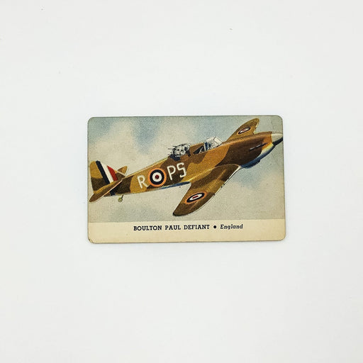 1940s Leaf Card-O Aeroplane Card Boulton Paul Defiant Series C England WW2 2