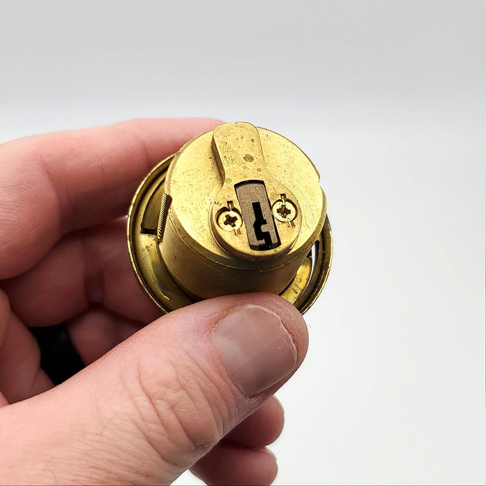 Kwikset Mortise Lock Cylinder No 361 Bright Brass 1-1/2" Length 2 Keys NOS