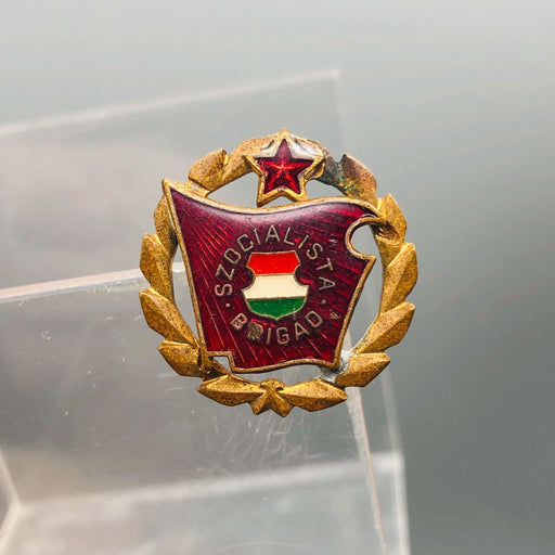 WW2 Hungarian Badge Lapel Pin Badges of Socialist Brigade Szocialista Hungary 2 1