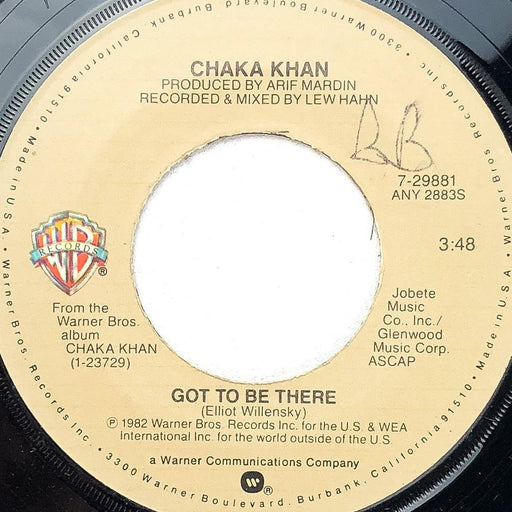 Chaka Khan 45 RPM 7" Record Pass It On, A Sure Thing / Got To Be There 7-29881 1