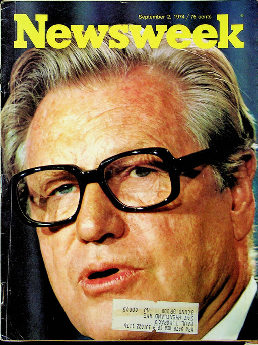 Newsweek Magazine Sep 2 1974 Gerald Ford Rockefeller Team Global Depression 1