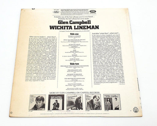 Glen Campbell Wichita Lineman 33 RPM LP Record Capitol Records 1968 ST-103 2
