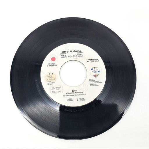 Crystal Gayle Cry Single Record Warner Bros 1986 7-28689 PROMO 2
