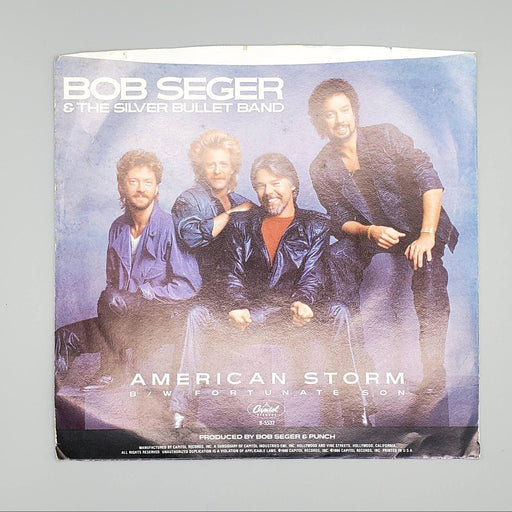 Bob Seger And The Silver Bullet Band American Storm Single Record Capitol 1986 2