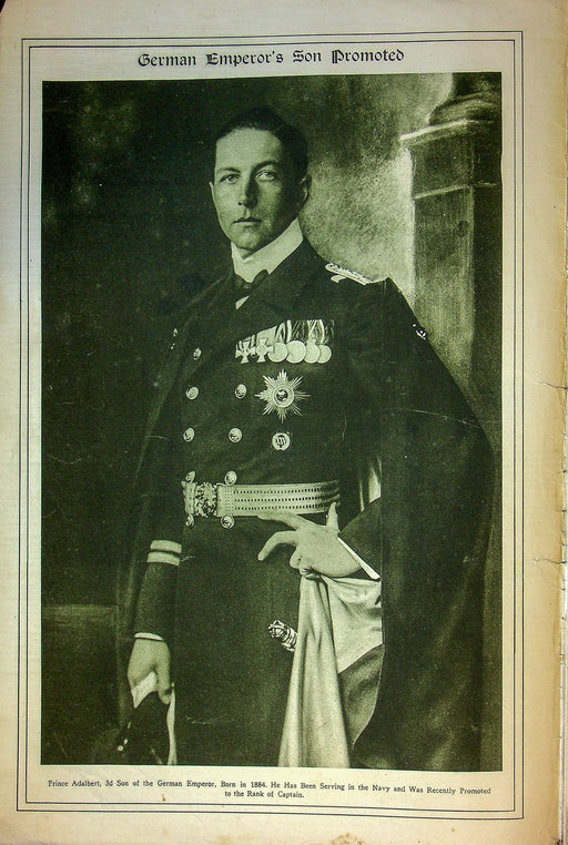 1915 Pittsburg Leader Weekly War Pictorial Newspaper April Prince Adalbert 2