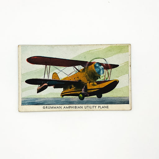 WW2 Airplane Card Grumman Amphibian Utility Plane 17th 19th Bombardment Emblems 2
