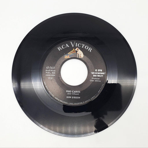 Don Gibson Who Cares / A Stranger To Me Single Record RCA Victor 1958 47-7437 1