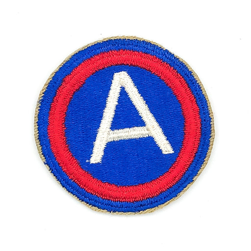 US Army Patch 3rd Central Shoulder Sleeve Class A Round Red White Vintage Sew On 1