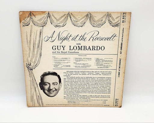 Guy Lombardo A Night At The Roosevelt 33 RPM LP Record Decca 1954 DL 8070 2