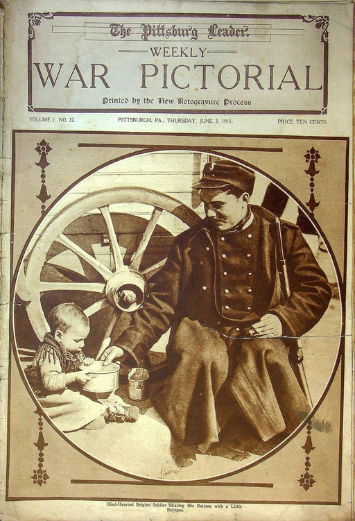 1915 Pittsburg Leader Weekly War Pictorial Newspaper Italian Torpedo Flotilla 1