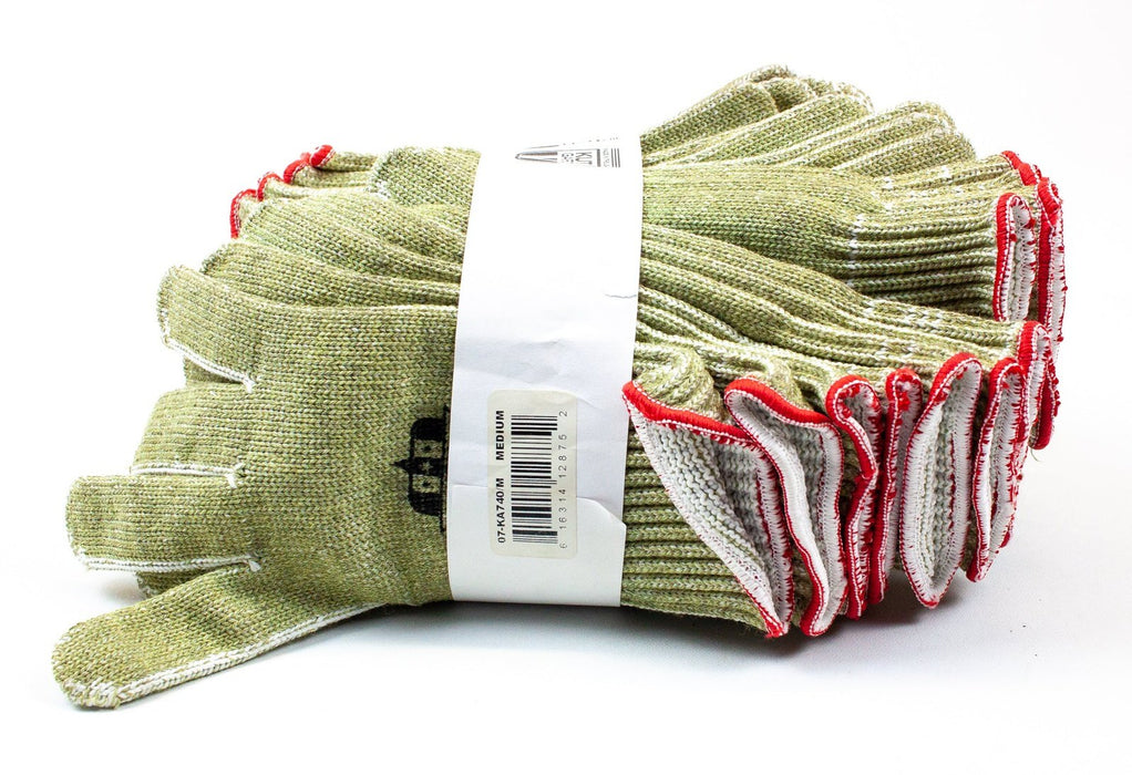 12prs Cut Resistant Work Gloves Medium Polyester 7 Gauge Knit A4 Pip 07-KA740 3