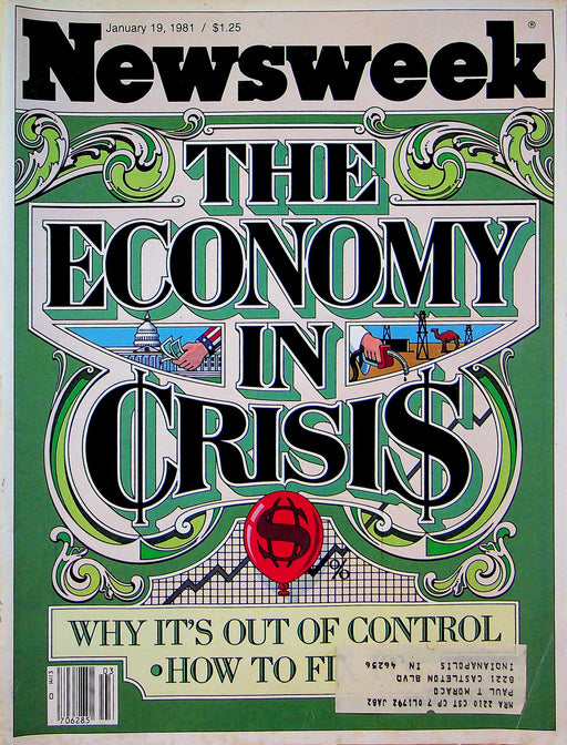 Newsweek Magazine January 19 1981 The Economy In Crisis, Why It's Out Of Control 1