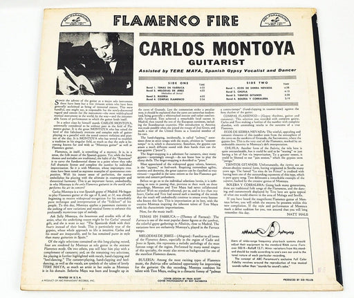 Carlos Montoya Flamenco Fire Record 33 RPM LP ABC-191 ABC-Paramount 1958 2