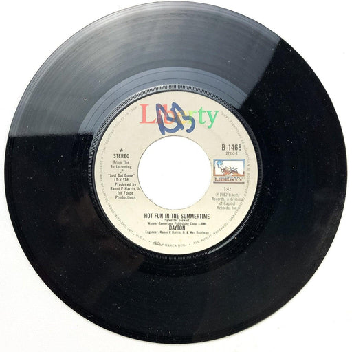 Dayton 45 RPM 7" Single Record Hot Fun in the Summertime Liberty Records B-1468 2