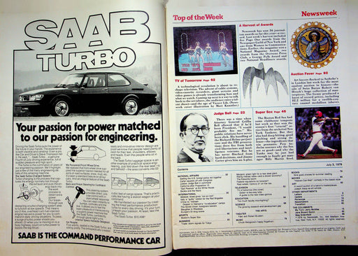 Newsweek Magazine July 3 1978 Sothebys Swiss Baron Robert Von Hirsch Red Sox Win 2