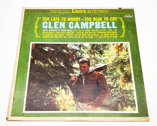 Glen Campbell Too Late To Worry-Too Blue To Cry 33 RPM LP Record Capitol 1963 1
