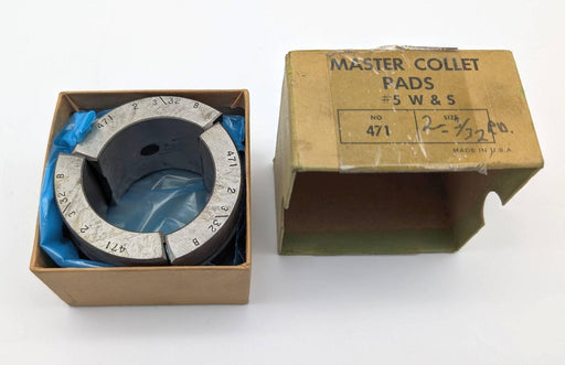 Warner & Swasey #5 Collet Pads 2-3/32" Set No 471 Round Smooth 1