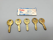 5x Yale RB 24 1/2 Key Blanks Brass BR Keyway 4 Pin NOS 4
