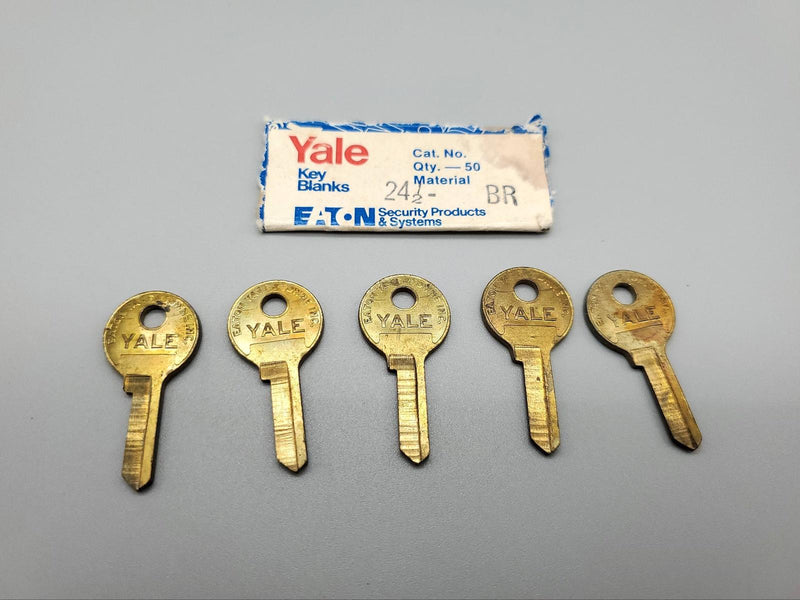 5x Yale RB 24 1/2 Key Blanks Brass BR Keyway 4 Pin NOS 4