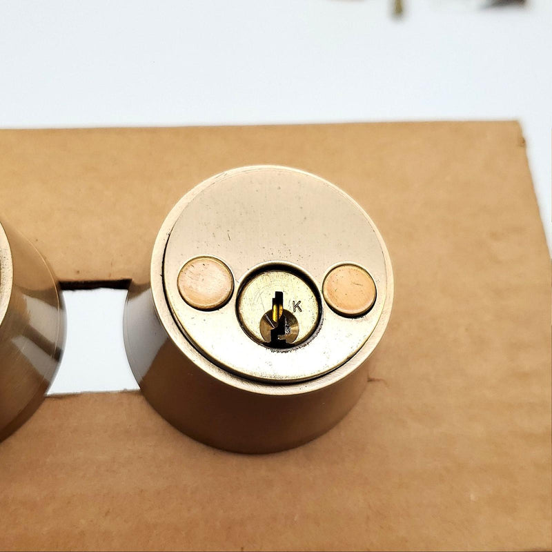 Falcon Deadbolt Double Cylinder Satin Bronze 2-3/4" Backset D4371 Heavy Duty 4