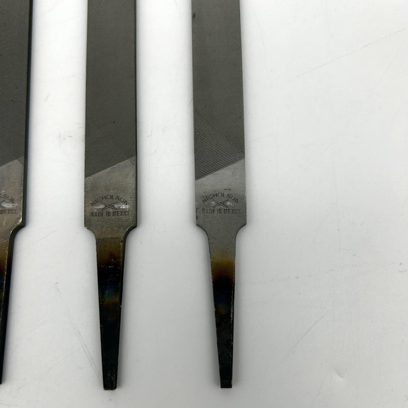 Nicholson 6" Flat Double / Single Cut Smooth File 03533N Rectangular w/ Tang 4pk