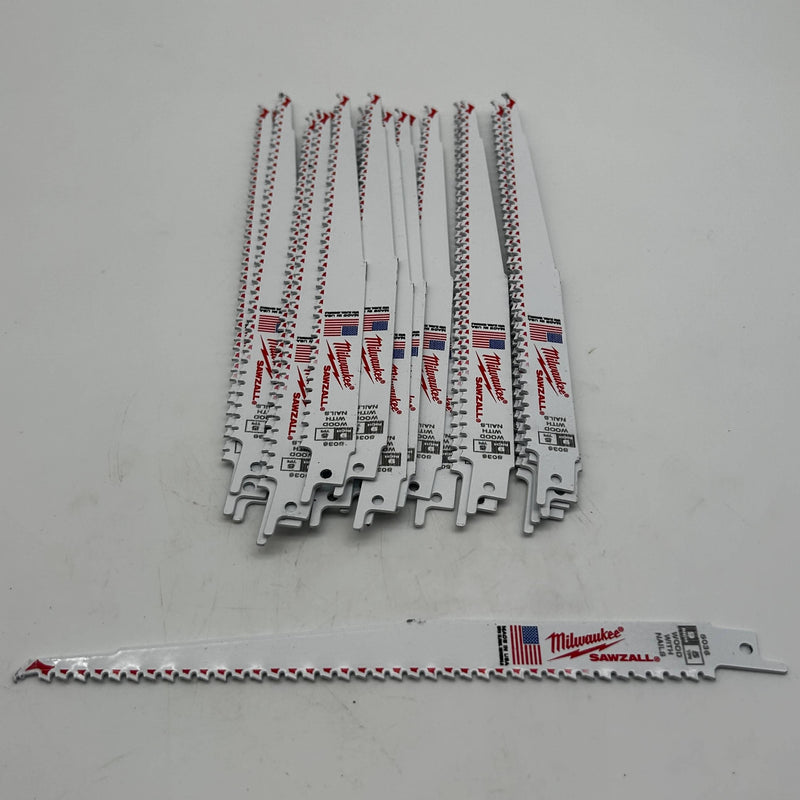 Milwaukee 48-01-6036 Super Sawzall Blades 5 TPI 9" Reciprocating Saw Lot of 23
