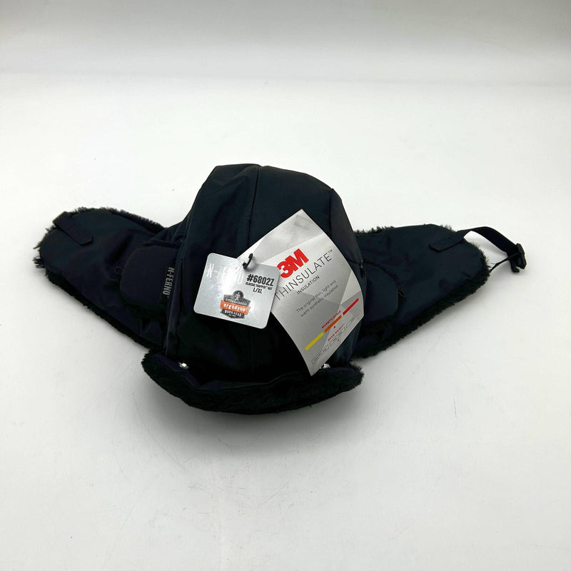 Ergodyne N-Ferno 6802Z Trapper Hat Zippered Black L / XL w/ Bump Cap PN 16859 11