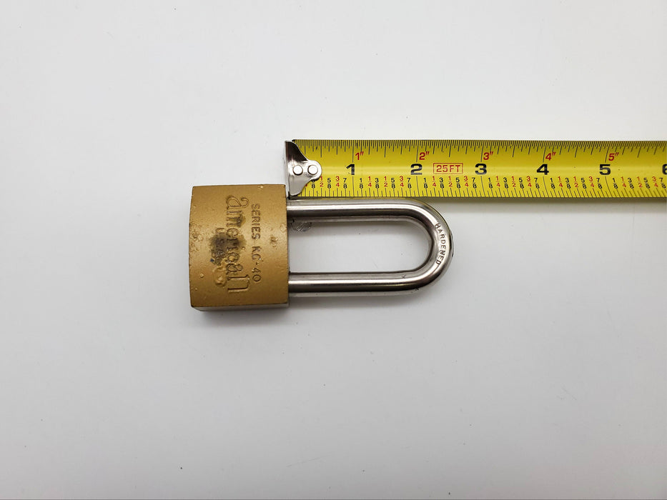 American Lock Padlock 2-1/8"L x 0.38"D Shackle 1-3/4" Wide No KC 41 USA Made 9