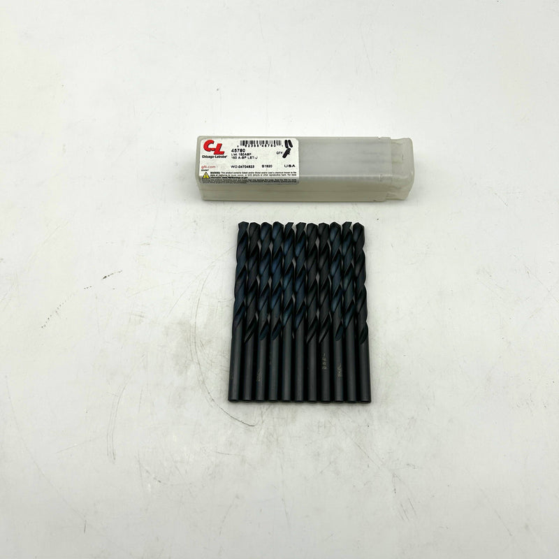 Chicago Latrobe 45780 Jobber Drill Bit Letter J 150ASP HSS Black Oxide Lot of 11
