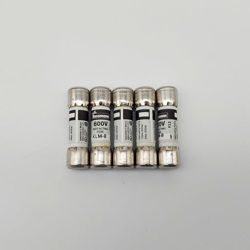 Bussmann KLM-8 Fuses 8A 600V Fast Acting Limitron Melamine Pack of 5 1