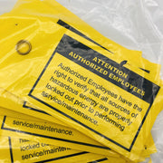 Accuform CU29745 Danger Lockout Tag Yellow Black Primary Authorized Person 25pk 3