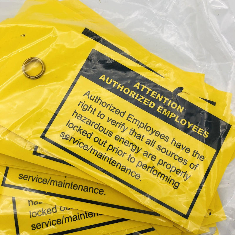 Accuform CU29745 Danger Lockout Tag Yellow Black Primary Authorized Person 25pk 3