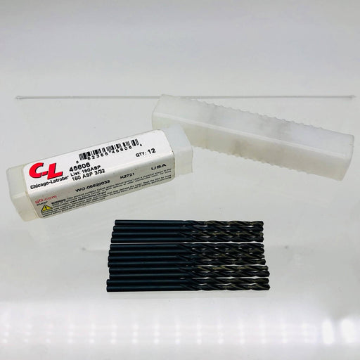 Chicago Latrobe 45606 Drill Bit 3/32 Jobber Length HSS 150ASP Black Oxide 12pk 1
