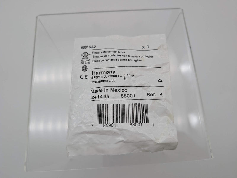 Schneider 9001KA2 Finger Safe Contact Block 30mm Push 120-600V SPST NO 5