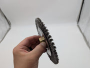 Weiler 6" Wirewheel Root Pass Brush .020" Steel Wire 5/8"-11 UNC Nut 09400 3