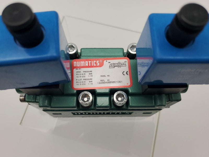 Numatics 122BB400R061D61 Pneumatic Valve 5/2 Double Solenoid 1/4" NPTF 24V 1/4A 2