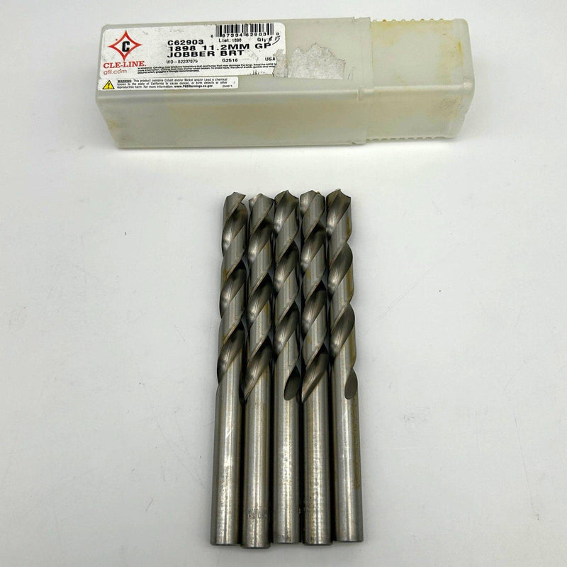 5pk Cle-Line C62903 Jobber Drill Bit 1898 11.2mm General Purpose HSS Bright