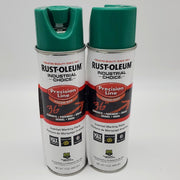 Rust-Oleum Precision Safety Inverted Marking Paint Green 17oz Can Pack of 2 1