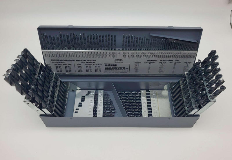 Cle-Line C21127 Jobber Drill Bit Set 1/16" to 1/2" 118 Deg 115 Pieces 1