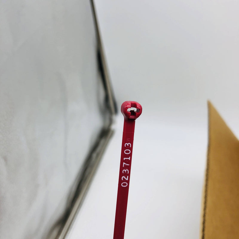 Panduit BT4S-M2-PRT Cable Tie Metal-Barb 15.1L Standard Nylon Red Custom Pk1000 7