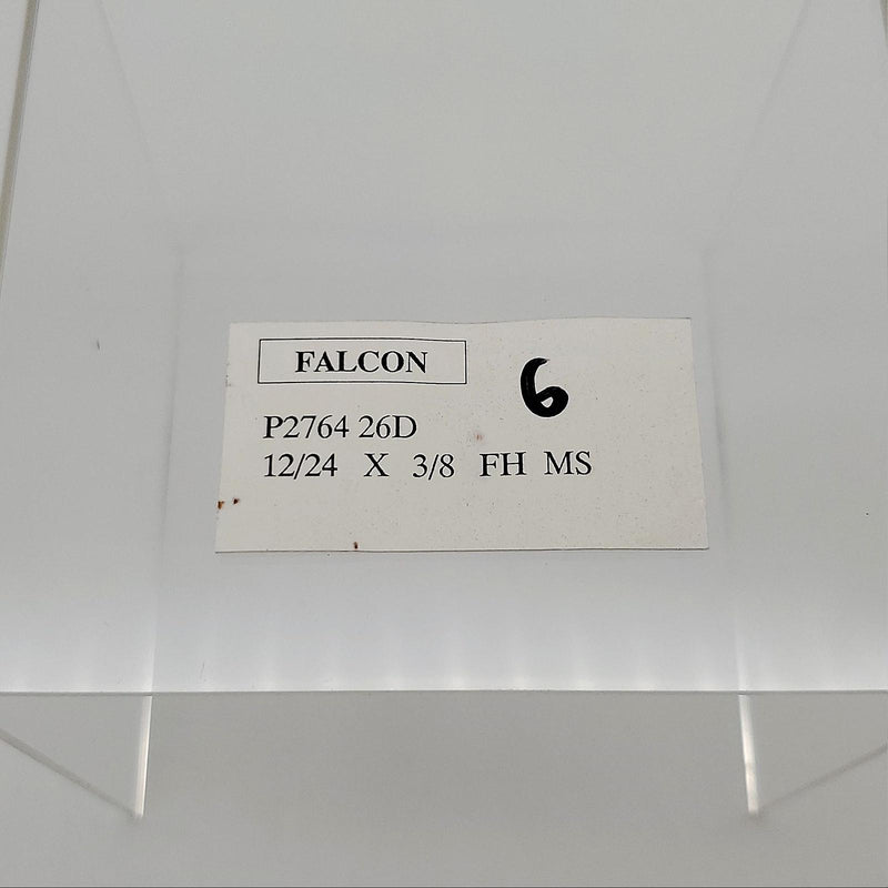 10x Falcon P2764 Machine Screws 12-24 x 3/8" Long Flat Head Satin Chrome 3