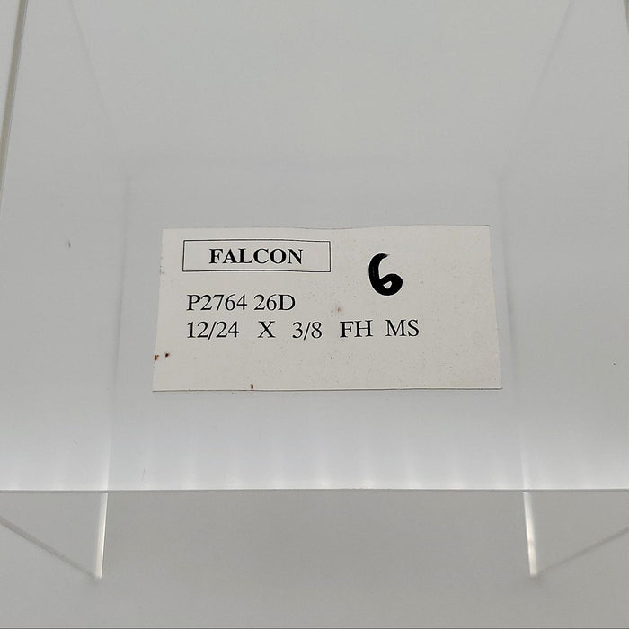 10x Falcon P2764 Machine Screws 12-24 x 3/8" Long Flat Head Satin Chrome 3