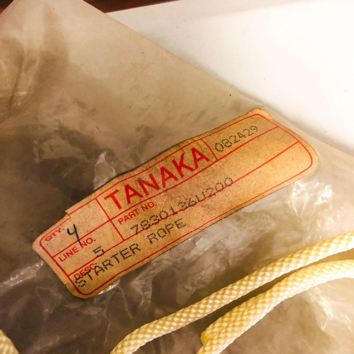 Tanaka 7830136U200 Starter Rope for String Trimmer OEM New Old Stock NOS Loose 2