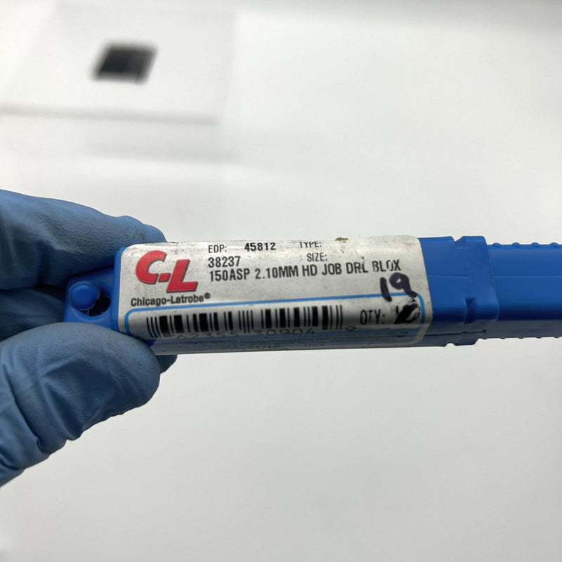 Chicago-Latrobe 45812 Jobber Drill Bit 2.10mm 150ASP Heavy Duty 2 Flutes 19pk 3