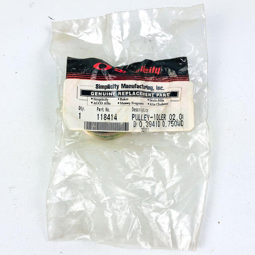 Simplicity 118414 Idler Pulley 2.00OD .394ID .750WD OEM NOS Replced by 2118414SM 1