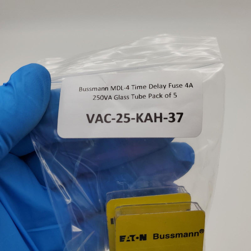 Bussmann MDL-4 Time Delay Fuse 4A 250VA Glass Tube Pack of 5 4