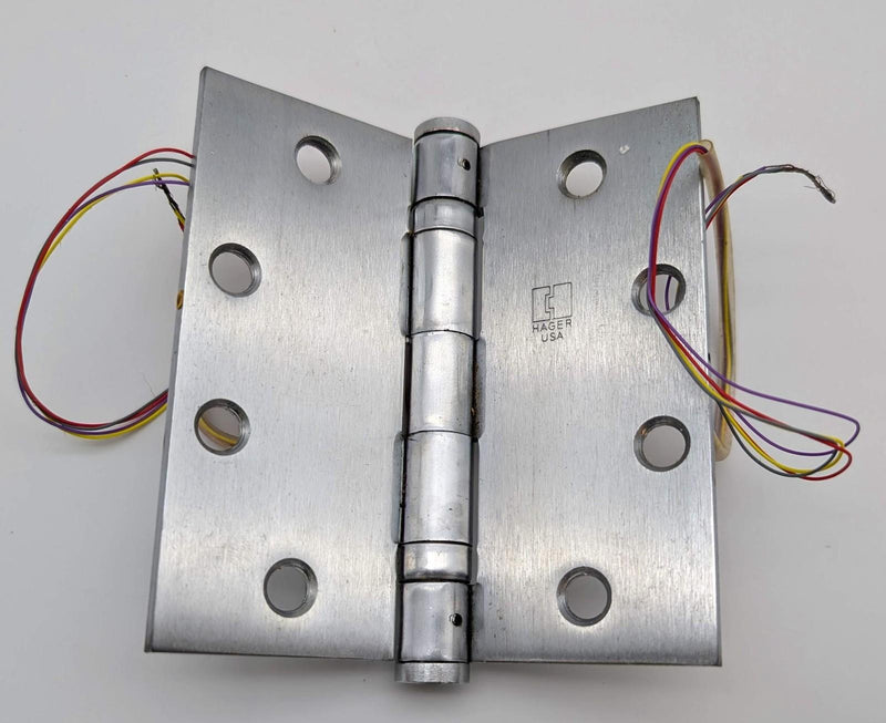 ACS BB1191 Electric Hinge 4.5" x 4.5" 4-Wire Satin Chrome Non Removable Pin