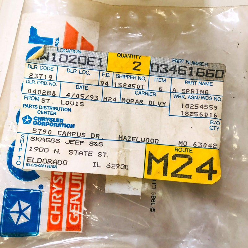 Mopar 3461660 Spring for Drum Brake Self Adjuster Cable OEM NOS Loose No Pkg 2